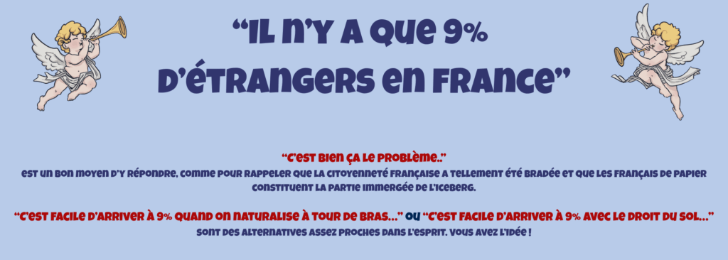 Anti-sophismes "Il n'y a que 9% d'étrangers en France"