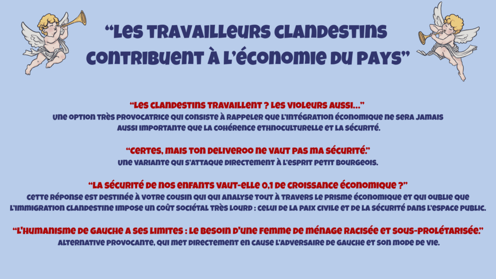 Anti-sophismes "les clandestins contribuent à l'économie"